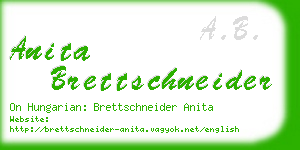 anita brettschneider business card